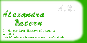 alexandra matern business card